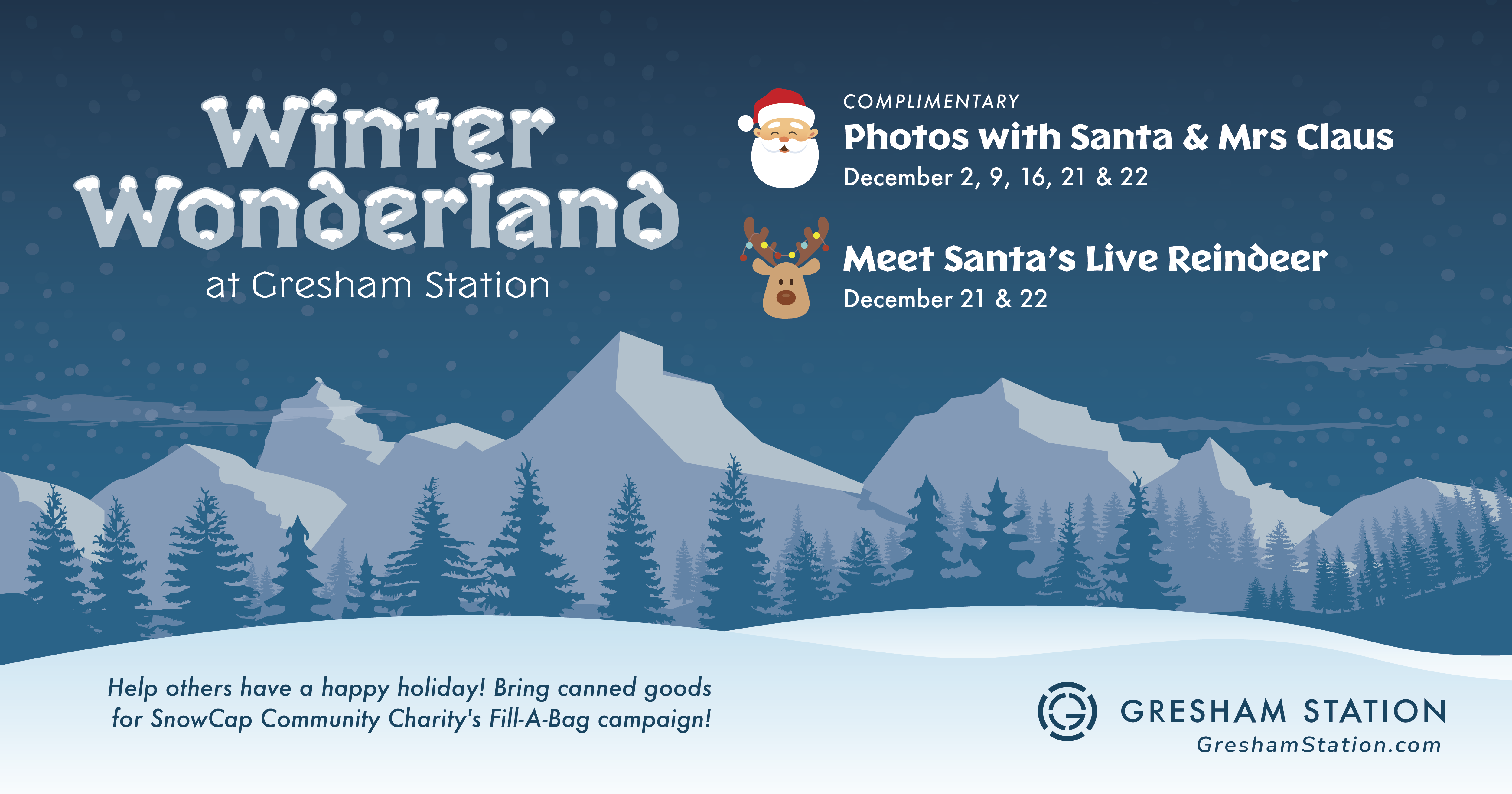 Complimentary Photos with Santa at Gresham Station